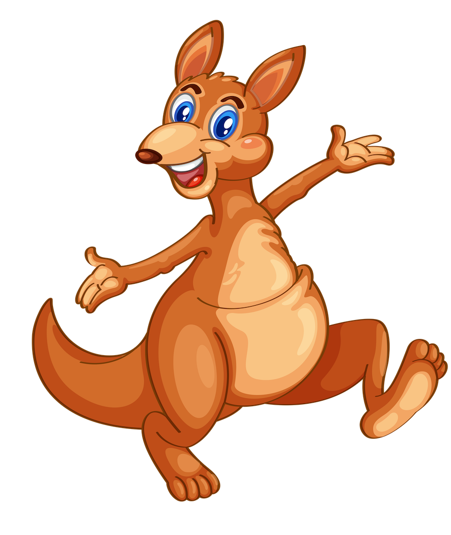 Funny Kangaroo Cartoon Animal Transparent Clipart - Free Clipart Library